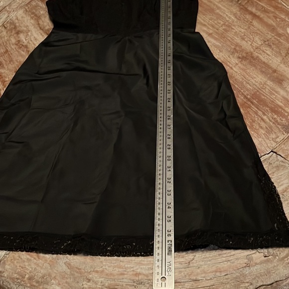 VINTAGE 50's Black Lace Slip Dress Lingerie by Barbizon Luxury - Picture 8 of 13